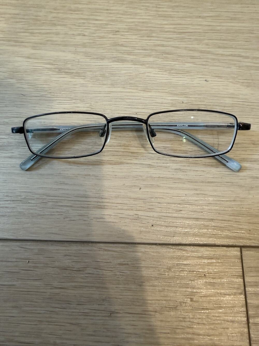 BAYLOR Designer Eyeglass Frames 49-21-140 MM BLACK/GREY